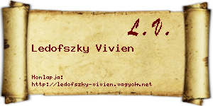 Ledofszky Vivien névjegykártya